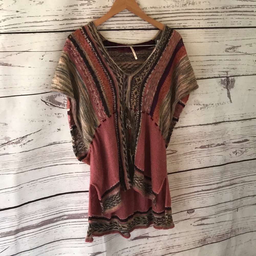 Free People slouchy sweater poncho